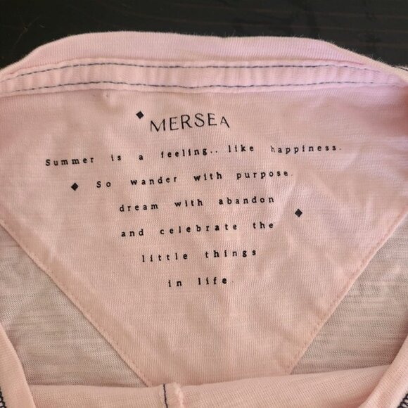 Mersea Women’s Oversized Cotton Shirt Pink One Size Long Sleeve - Picture 3 of 9